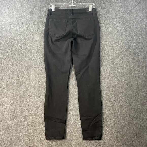 Paige Jeans Women's 28 Black Verdugo Ankle Skinny Dark Wash Black Stretch - Picture 8 of 9